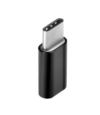 Adaptér MicroUSB/USB-C černý